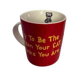 Pfaltzgraff CAT Mug Red   "Try To Be The Person Your Cat Thinks You Are FLAW